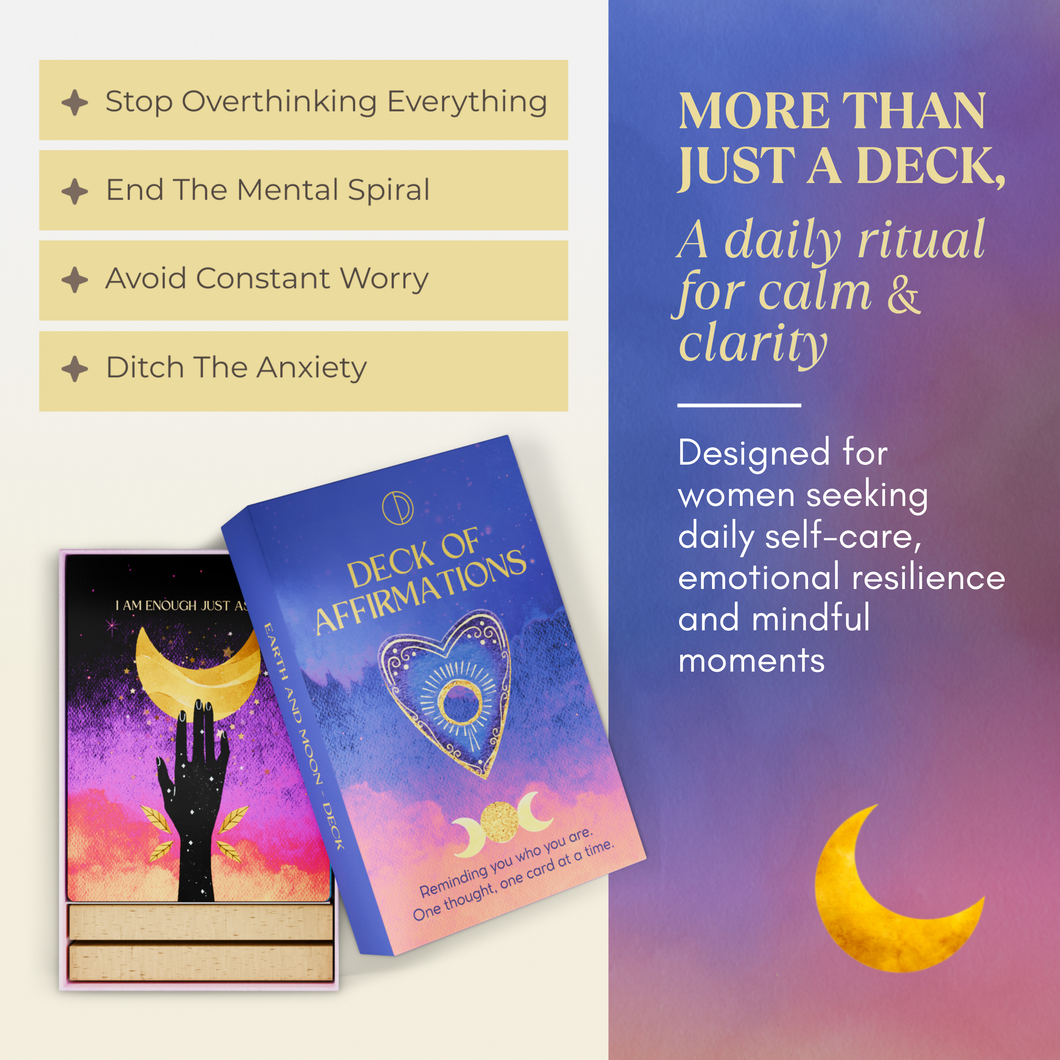 Affirmation Cards for Social Anxiety – Earth and Moon