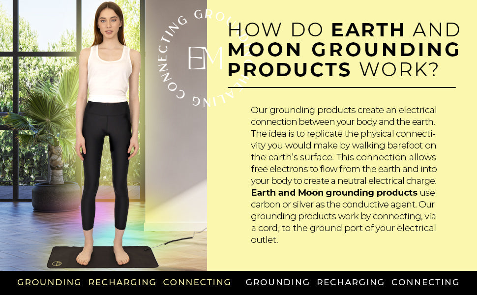 How do Earth and Moon earth grounding mat products work?