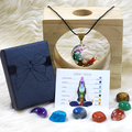 Load image into Gallery viewer, [Limited Edition] Orgonite Moon Necklace &amp; Chakra Stones Set - Earth and Moon