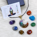 Load image into Gallery viewer, [Limited Edition] Orgonite Moon Necklace &amp; Chakra Stones Set - Earth and Moon