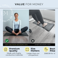 Load image into Gallery viewer, image comparing an earth and moon grounding mat to other brands showing value for money
